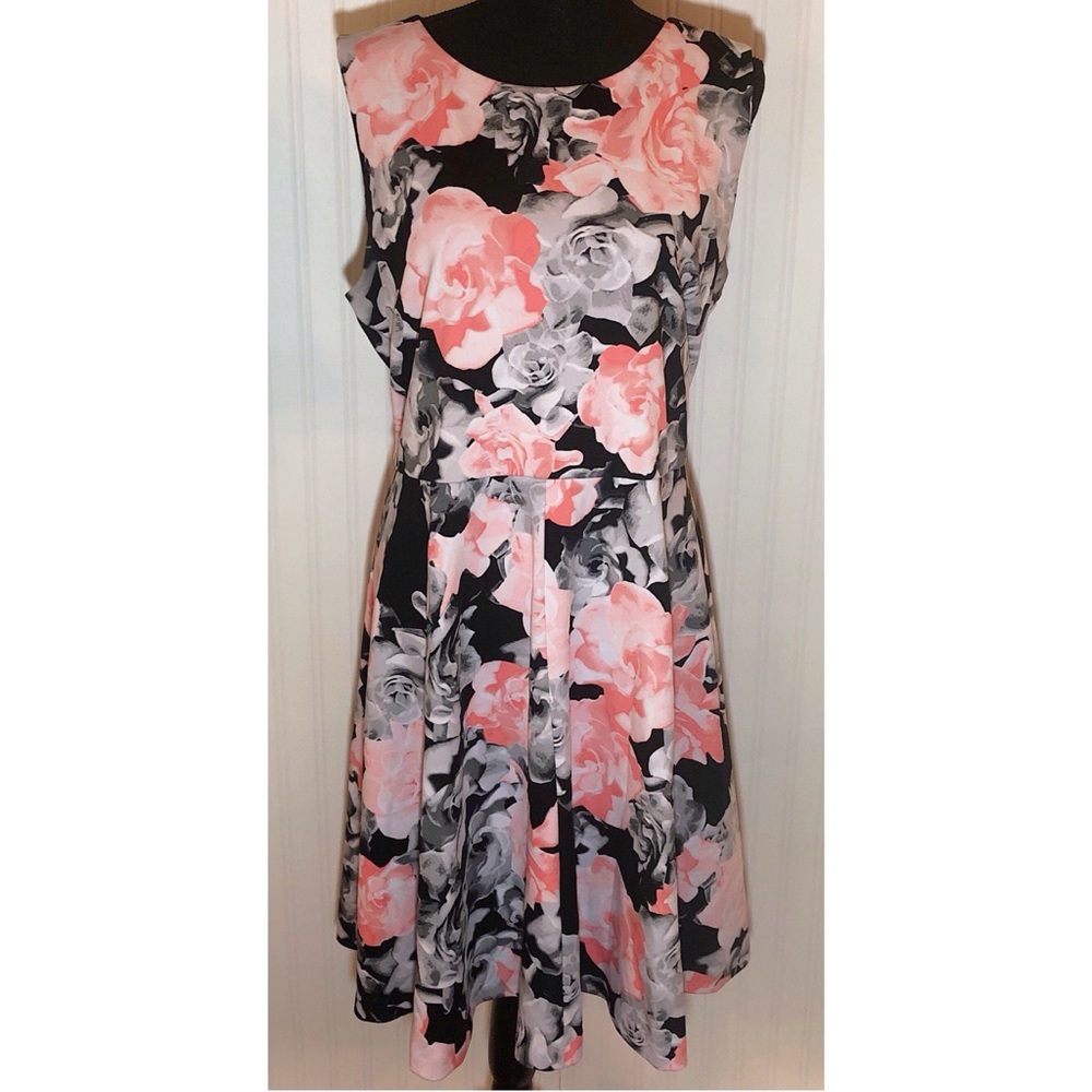Midi Alfani Rose Floral Dress Size 3X